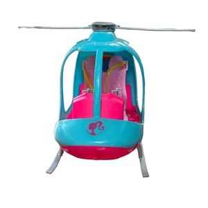 2018 Barbie Dream House Adventure Helicopter, Pink and Blue with Spinning Rotor